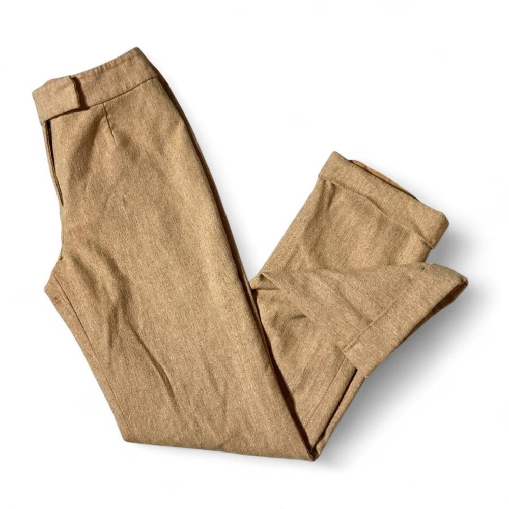 Doncaster Women's Tan Tweed Wool Blend Career Trousers Size 6